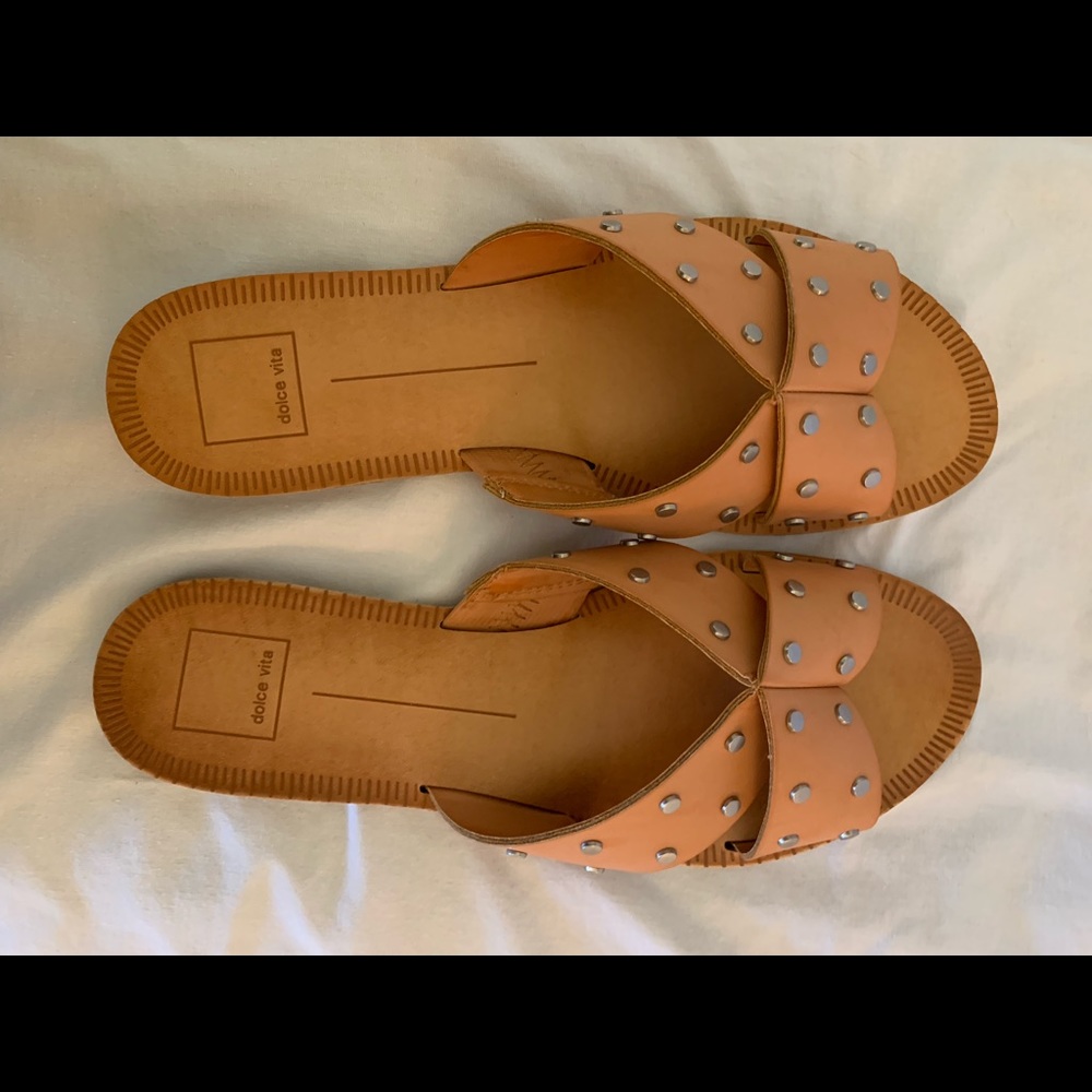 Dolce Vita Nude Studded Stella Slide Size 9.5 - Picture 6 of 7